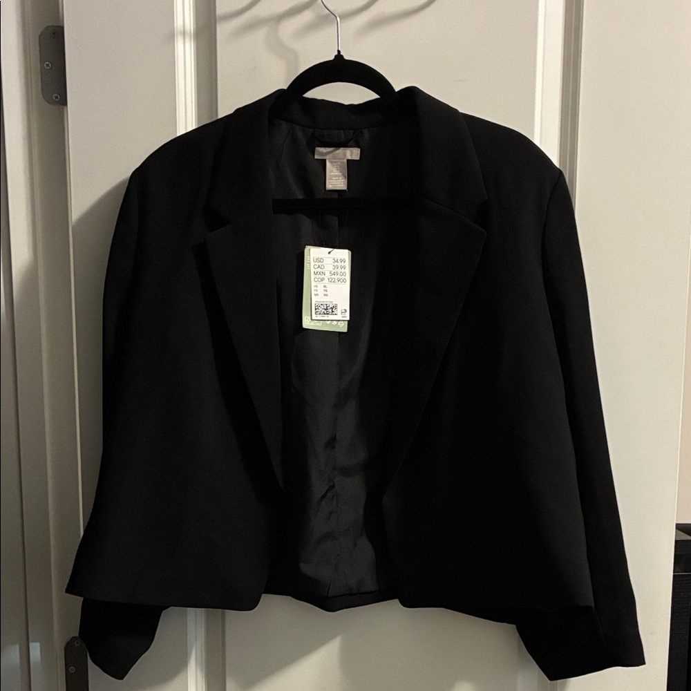 H&M Black Cropped Women's Blazer